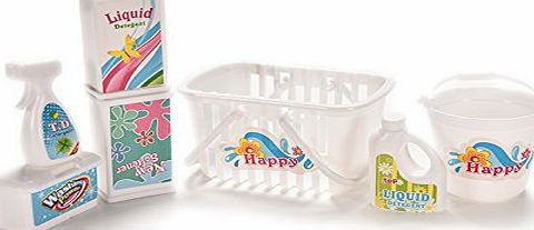 u-hoMEy 7 Pcs/Set Cleaning Sets Fashion Cleaning Supplies for Barbie Dollhouse Accessories