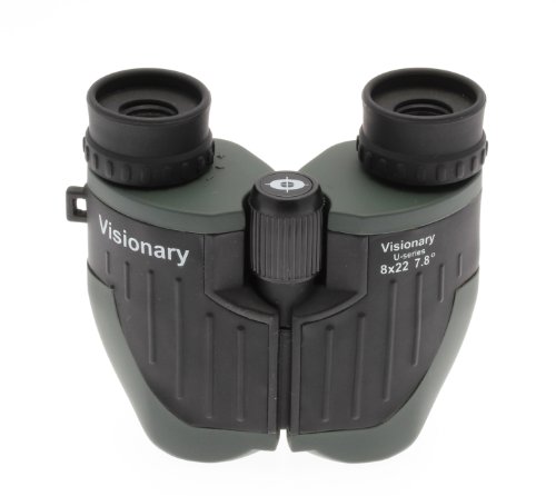 Visionary 8x22 U Binoculars - One Of the Best Compact Binoculars On the Market Today - Supplied with Case and Strap - 10 Year Manufacturer Guarantee - Ultra Compact Style - Exceptional BAK4 Optics - I