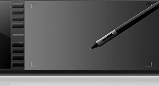 Ugee M708 Graphic Drawing Tablets 8 Express Keys, 10 X 6 Inch , Suitable for Both Left amp; Right Hand Use Black (black)