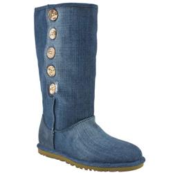 Ugg Female Lo Pro Button Denim Fabric Upper Casual in Navy