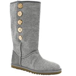 Ugg Female Lo Pro Button Jersey Fabric Upper Casual in Grey