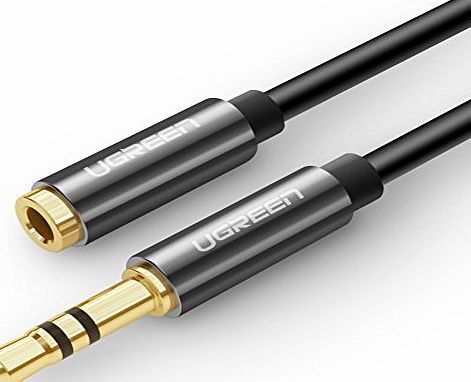 UGREEN Audio Extension Cable,Ugreen 3.5mm Stereo Extension Male to Female Audio Cable for Apple iPhone, iPod, iPad, Samsung, Smartphones amp; Tablets, MP3 Players Gold Plated with Aluminum Case 1m Black