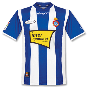 Uhlsport 08-09 Espanyol Home Shirt - Sponsored