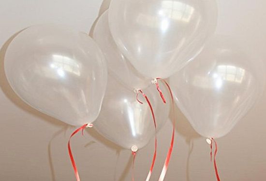 UK DEALS Pack of 100pcs 10`` White Latex Party Balloons Pearl Helium Wedding Birthday Celebration Party Ballo