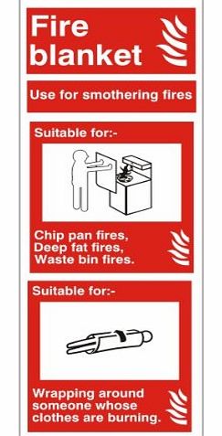 Fire blanket sign 80x200 Self Adhesive