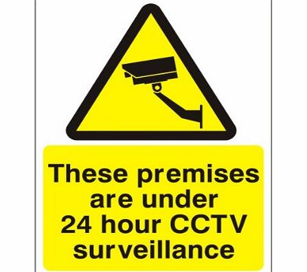 UK Security Signs CCTV Signs These Premises are under 24 hour CCTV Surveillance 300x400 Rigid Plastic