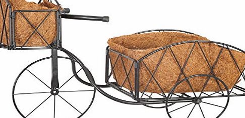 UK Water Features Metal Trike Garden Planter