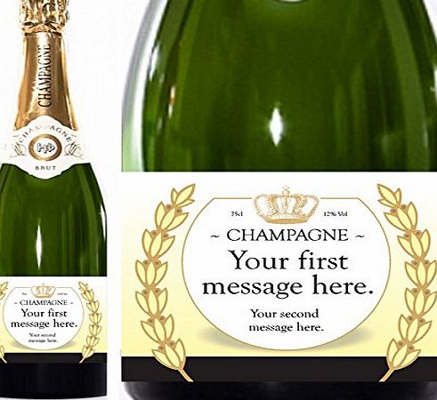 Ukgiftbox.com Personalised Champagne Bottle, 750ml - Option to add a gift box - A great Birthday, Anniversary, Engagement, Retirement, Easter, Mothers day, Fathers day, Valentines day, Wedding or Christmas gift or 