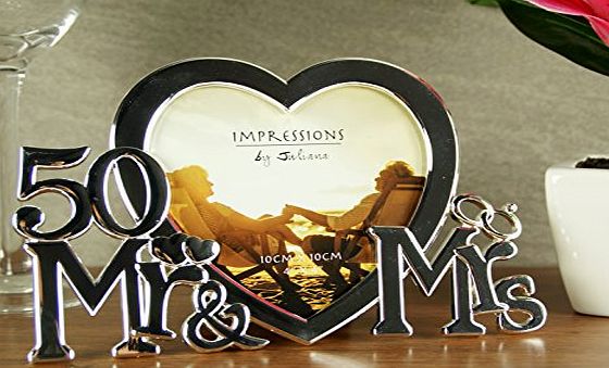 ukgiftstoreonline 50th Golden Wedding Anniversary Gift Photo Frame