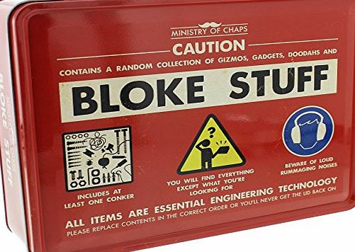 ukgiftstoreonline Novelty storage box, Bloke Stuff Tin With Quotes Gift For Him