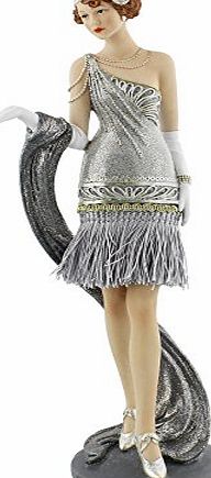 ukgiftstoreonline Stunning Art Deco Figurine ``Gatsby Girls`` Lady Carmen