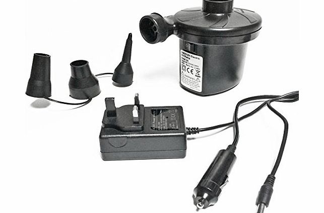UKHobbyStore Dual powered Electric Air Pump For Airbeds 