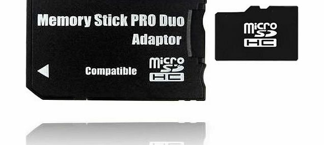 8GB Micro SD Memory Card with MS PRO DUO Memory Stick Adapter For Digital Cameras, Mobile Phones, Video Games By UkMobileAccessories