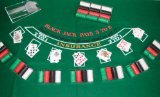UKSC Reversible Quality Green Baize Poker or Blackjack Layout