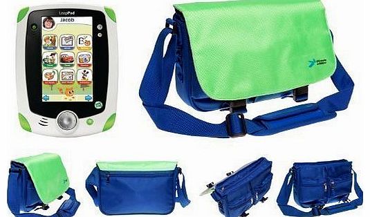 Ultimate Addons Kids Blue and Green Messenger Style Bag Carry Case for LeapFrog LeapPad Tablet