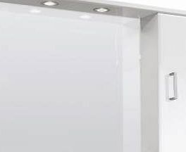 Ultra High Gloss White Beaufort 850mm Mirror