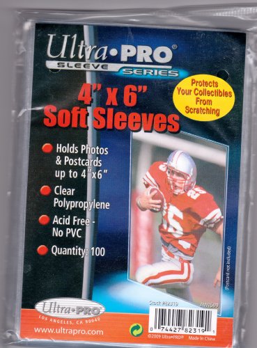 Ultra Pro 4`` x 6`` Soft Sleeves (100)