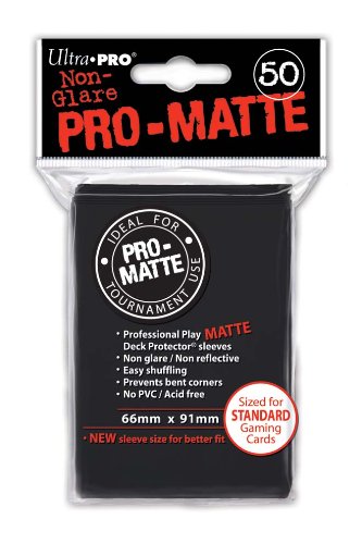 Ultra Pro Matte Deck Protector sleeves in matte black - 50 sleeves