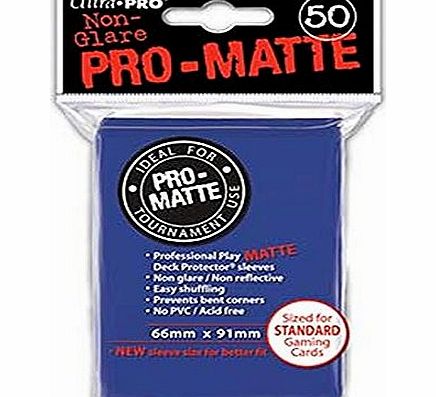 Ultra Pro Trading Card Sleeves - 50 Standard Sized Ultra Pro Dark Blue Pro-Matte Deck Protectors.
