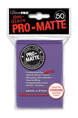Ultra Pro Trading Card Sleeves - 50 Standard Sized Ultra Pro Purple Pro-Matte Deck Protectors.