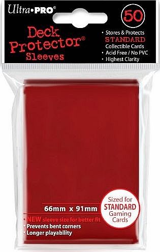 Ultra Pro Trading Card Sleeves - 50 Ultra Pro Red Deck Protectors Pokemon/MTG Sized