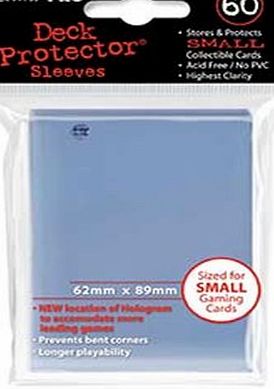 Ultra Pro Trading Card Sleeves - 60 Ultra Pro Small Clear Deck Protectors YuGiOh! Sized