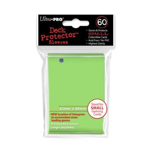 Ultra Pro Trading Card Sleeves - 60 Ultra Pro Small Lime Green Deck Protectors YuGiOh! Sized