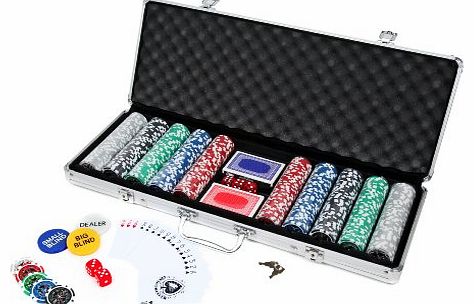Ultrasport Poker Case with 500 Chips - Grey