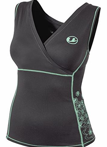Ultrasport Womens Antibacterial Fitness Top with Quick Dry Function - S, Grey