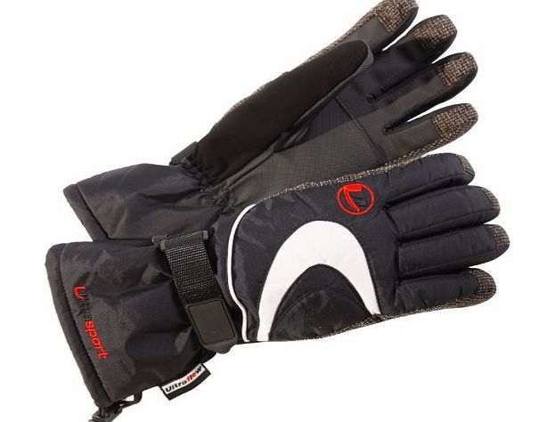 Ultrasport Womens Ski Gloves - Black, Medium