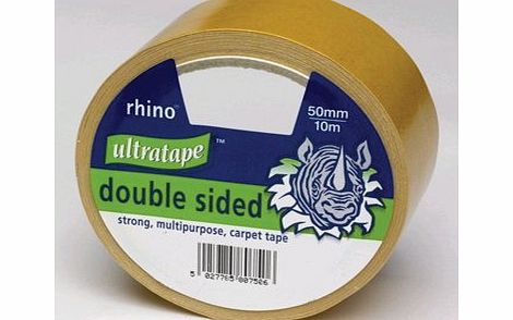Ultratape 50mmx10m ROLL DOUBLE SIDED ADHESIVE PVC CARPET TAPE NEW