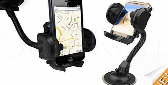 ULTRICS Premium Quality ULTRICS@ In Car Mobile Phone and PDA Holder (Universal, Strong, Flexible, Neck Mount) (Flexible Suction)