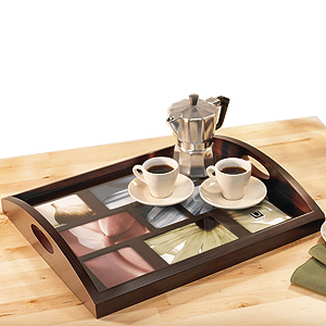 Host Espresso Wood Photo Serving Tray