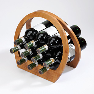 Barrel Natural Bamboo Folding Wine Rack To Store