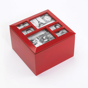 Red Multi Photo Storage Box