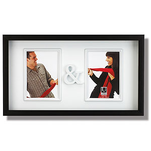You and Me Black Double 5 x 7 Photo Frame
