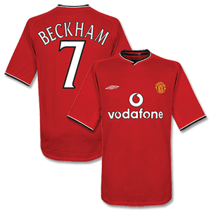 Umbro 00-02 Man Utd Home Shirt   Beckham 7 (C/L Style)