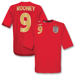 Umbro 06-08 England Away Shirt   No.9 Rooney
