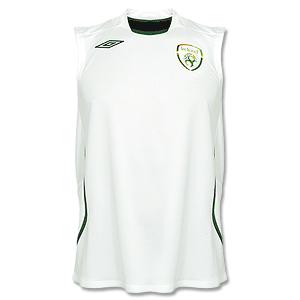 Umbro 08-09 Ireland Sleeveless Training Shirt - White/Green