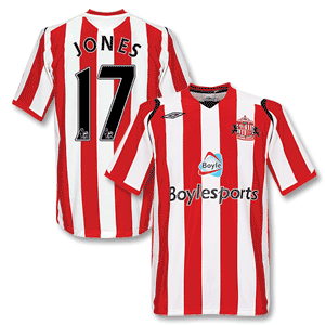 08-09 Sunderland Home Shirt + Jones 17