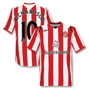 08-09 Sunderland Home Shirt + Richardson 10