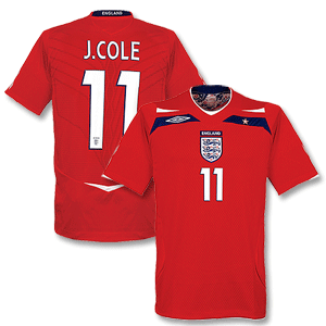 08-10 England Away Shirt + J.Cole No.11