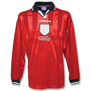Umbro 97-99 England Away L/S Shirt   FIFA 98 emb.