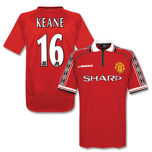 Umbro 98-00 Man Utd Home Shirt   Keane 16
