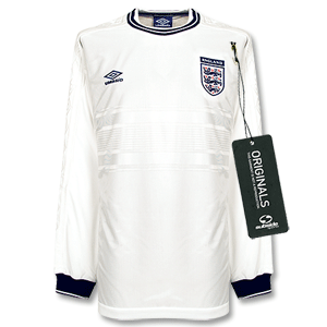 Umbro 99-01 England Home L/S shirt - Players