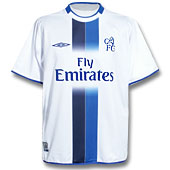 Chelsea Change Shirt - 2003/05 with Carvalho 6 printing.