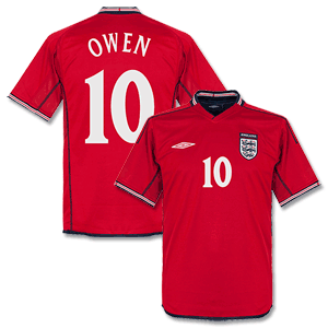England Away Owen Shirt 2002 2003