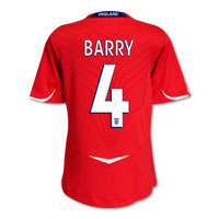 Umbro England Away Shirt 2008/10 with Barry 4 printing