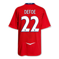Umbro England Away Shirt 2008/10 with Defoe 22 printing.