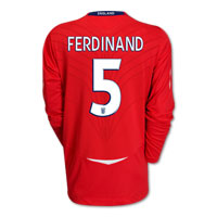 Umbro England Away Shirt 2008/10 with Ferdinand 5